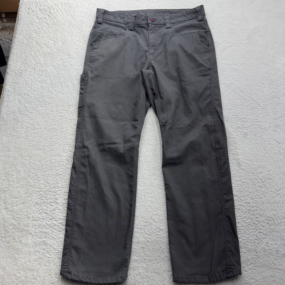 Milwaukee FreeFlex Mens Gray Work Pants 38x30 Style 701 Straight Utility Canvas